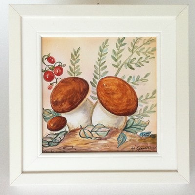 Albisola ceramics Art - Majolica with frame.